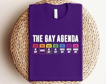 The Gay Agenda Shirt, Gay Shirt, LGBT Shirt, Bisexual Shirt, Lesbian Shirt,  shirt, LGBT Gift, Pride Rainbow Shirt, trendy shirt,