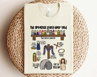 The Greatest Story Ever Told Shirt, Christian Easter Shirt, Easter Gift For Christian, He is Risen, True Story Shirt, Easter Bible Shirt