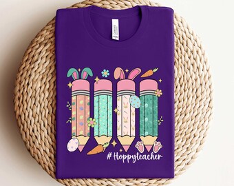 Happy Teacher Sweatshirt, Teacher Easter Sweatshirt,Easter Teacher Shirt, Teacher Tee, Easter School Shirt, Easter Shirt,Easter Day Shirt