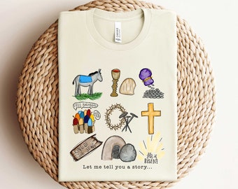 Let Me Tell You A Story Shirt, Easter Story Shirt, He is Risen, Cross Shirt, Religious Shirt, Christian Shirt, Easter Gift Shirt, Easter Tee