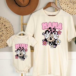 Disney Mama and Mini Matching Shirts, Mama Minnie Shirt, Mini Mouse Shirt, Disneyland Mom Daughter Trip Shirts, Mothers Day Shirt, Mama Gift