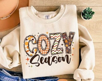 Cozy Season Sweatshirt, Get Cozy Sweatshirt, Cozy Season Merry Christmas, Christmas Sweatshirt, Winter Sweatshirt, Stay Home, Cozy Vibes