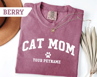 Comfort Colors®Chemise pour maman chat, cadeau pour maman chat, cadeau chat pour la fête des mères, chemises pour maman chat, chemise pour amoureux des chats, chemise pour nouvelle maman chat, maman en fourrure