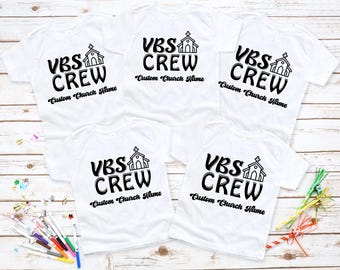 Personalized Church Crew Shirt,Custom Church VBS T-shirt,VBS Vacation Bible School T-shirt,Jesus Lover Shirt,Christian Bible Verse Cross
