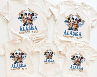 Custom Disney Alaska Cruise 2026 T-shirt,Personalized Mickey And Friends Matching Cruise Tee, Disney Alaska Matching Cruise Shirts Gift