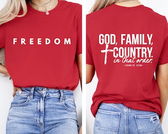 Sweat-shirt de la famille de Dieu, t-shirt conservateur, cadeau pour chemise républicaine, militante chrétienne, pull américain fier, pull patriotique