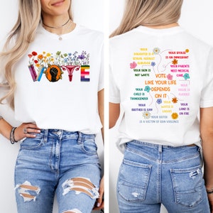 Votar como si fuera camisa, camisa demócrata, camisa electoral, camiseta de votante, camiseta de votación, regalo de voto, camisa de igualdad, camisa pro elección, camisa Roe v Wade imagen 3