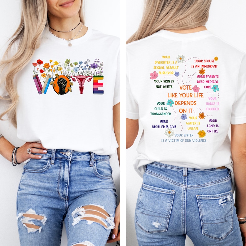 Votar como si fuera camisa, camisa demócrata, camisa electoral, camiseta de votante, camiseta de votación, regalo de voto, camisa de igualdad, camisa pro elección, camisa Roe v Wade imagen 3