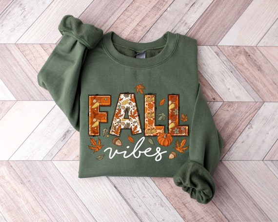 Fall Vibes Sweatshirt, Pumpkin Season Sweater, Thanksgiving Tshirt, Halloween Shirt, Fall Apparel, Autumn Hoodie, Thanksgiving Gifts