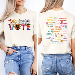 Votar como si fuera camisa, camisa demócrata, camisa electoral, camiseta de votante, camiseta de votación, regalo de voto, camisa de igualdad, camisa pro elección, camisa Roe v Wade imagen 2