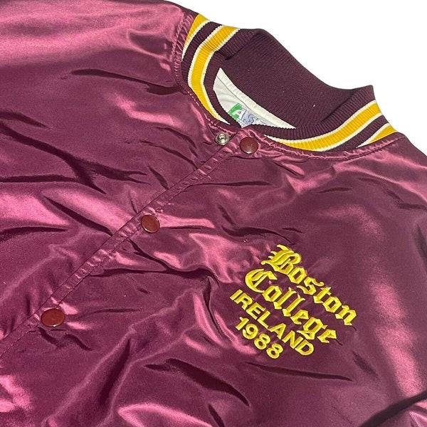 Boston College 1988 Satin Bomber XXL