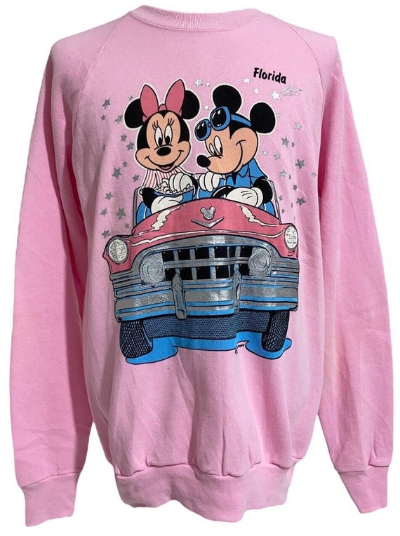 Vintage Mickey And Minnie Mouse Double Sided Sweat