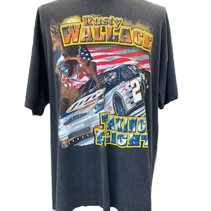 Nascar Rusty Wallace Vintage Tee Double Sided