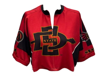 Maglia da ciclismo vintage corta della San Diego State University