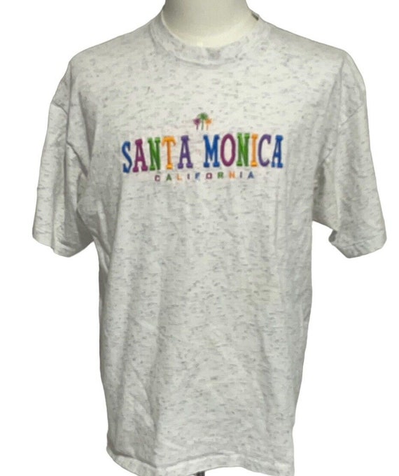 Santa Monica California Embroidered Tshirt Vintage - image 3