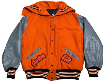 varsity jacket leather sleeves Xl