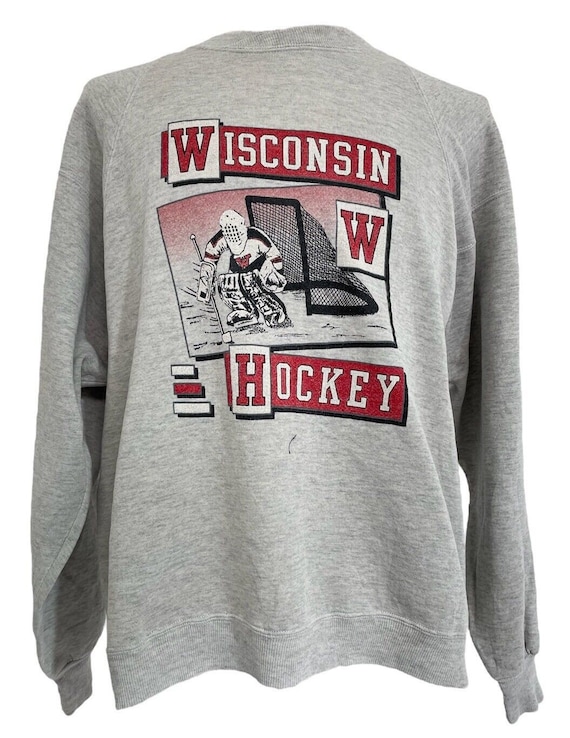 Wisconsin Hockey Vintage Sweatshirt (XL)