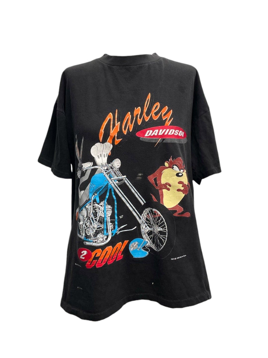 Vintage 90s Harley Davidson Bugs Bunny and Taz T-shirt - Etsy