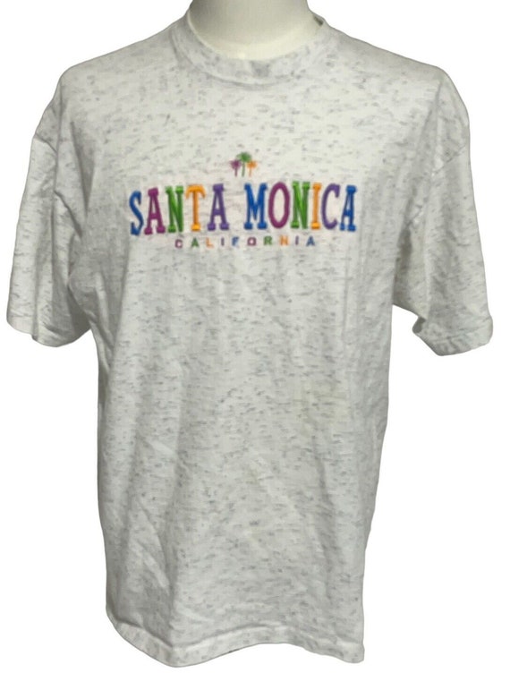 Santa Monica California Embroidered Tshirt Vintage - image 1