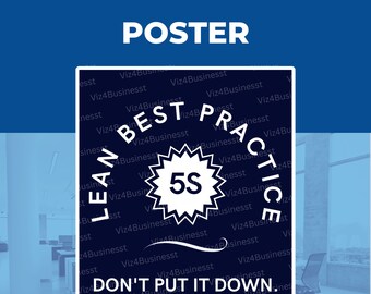 Digitaal bestand / POSTER / Lean Six Sigma - Best Practice - 5S-werkplekorganisatie, digitaal bestand om poster te maken, opnemen in presentaties