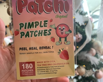 Patchi Acne Pimple Patch 180count Invisible Hydrocolloid Acne Patches with Tea Tree Calendula Cica Essential Oils Vegan and Cruelty FREE