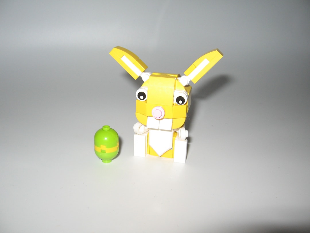 Build a Lego Bunny for Your Easter Basket With a Egg - Etsy