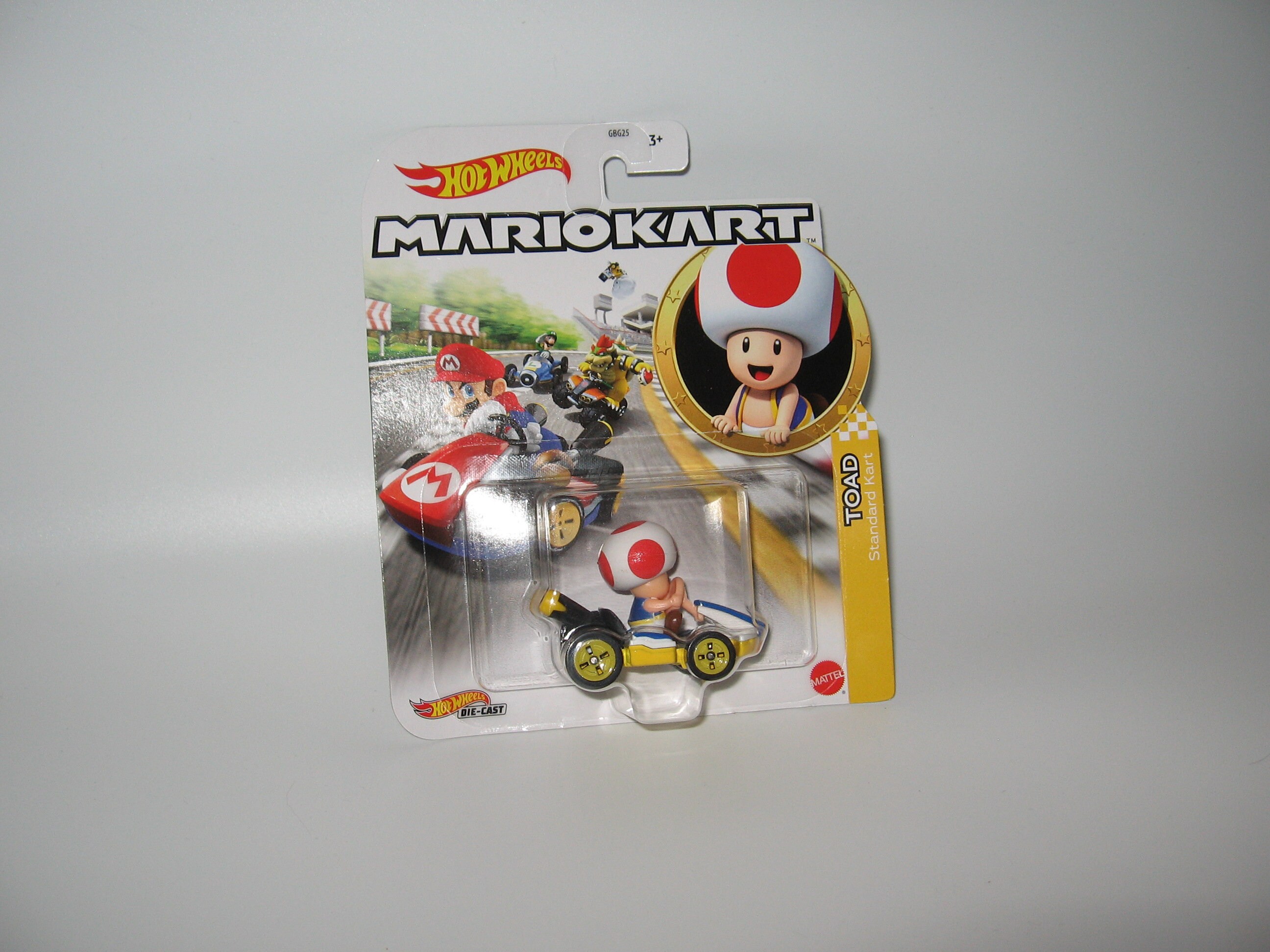 Hot Wheels Mario Kart Toad Standard Kart – 1:64 Modellauto, Spielzeug Für Kinder Ab 3 Jahren