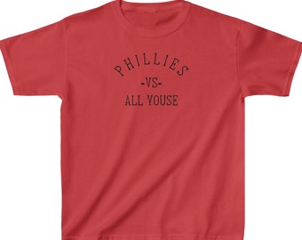 Phillies Vs Youse Kids Heavy Cotton™ Tee, Youth Philadelphia Phillies tShirt, Kids Funny Phillies tshirt