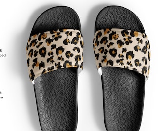 Leopard Women's slides, Cheetah Slides, Safari Print Slides