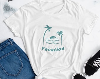 Vacation Mode Dam kortärmad t-shirt, Resort Wear-skjorta, Semester-T-shirt