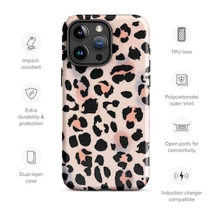 Leopard Print Tough Case for iPhone®, Safari Phone Case, Cheetah Phone Case