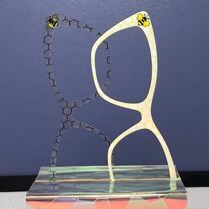 Beehive Eyewear Topper with optional matching earrings Any Pair Compatible Frame Style