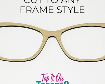 Wood Grain Design Eyewear Topper - Available in Any Pair Compatible Frame Style