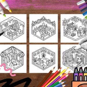Dibujos para colorear acogedores para adultos, 30 dibujos de animales sencillos y llamativos, libro para colorear imprimible y relajante en PDF. imagen 4