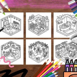 Dibujos para colorear acogedores para adultos, 30 dibujos de animales sencillos y llamativos, libro para colorear imprimible y relajante en PDF. imagen 2