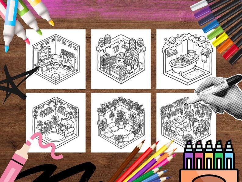 Dibujos para colorear acogedores para adultos, 30 dibujos de animales sencillos y llamativos, libro para colorear imprimible y relajante en PDF. imagen 2