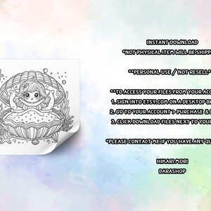 Mermaid Coloring Pages for Kids – Cute Printable PDF, Under the Sea ...