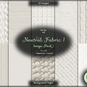 Neutral Fabric 1, Digital Junk Journal, Image Pack, Digital Paper, Instant Download, Commercial Use
