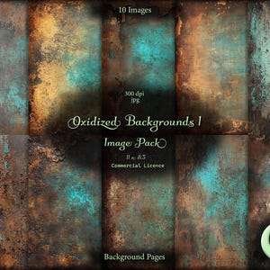 Oxidized Backgrounds 1, Digital Junk Journal, Image Pack, Digital Paper, Instant Download, Commercial Use