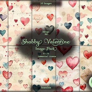 Papier numérique minable pour la Saint-Valentin, modèle sans couture, Boho Valentines, téléchargement immédiat, usage commercial