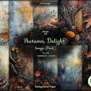 Herbst Freude, Digital Junk Journal, Image Pack, Digital Papier, Sofort Download, Kommerzielle Nutzung