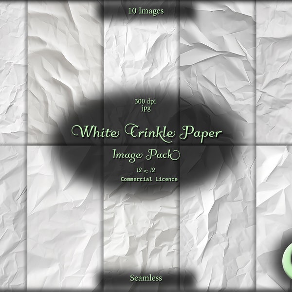 White Crinkled digital paper, seamless pattern, instant download, commercial use