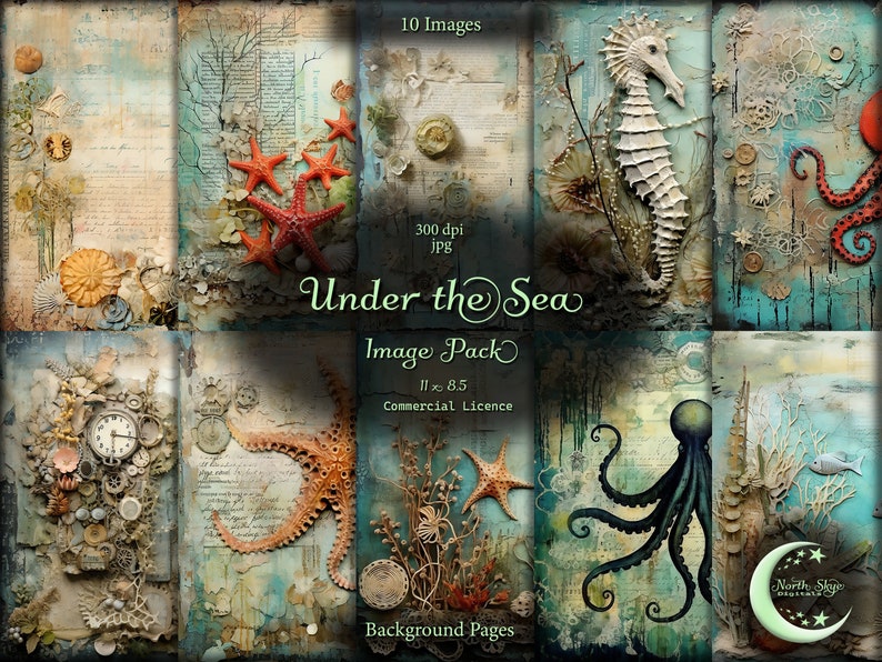 Under the Sea Junk Journal, Digital Paper Pack - Etsy