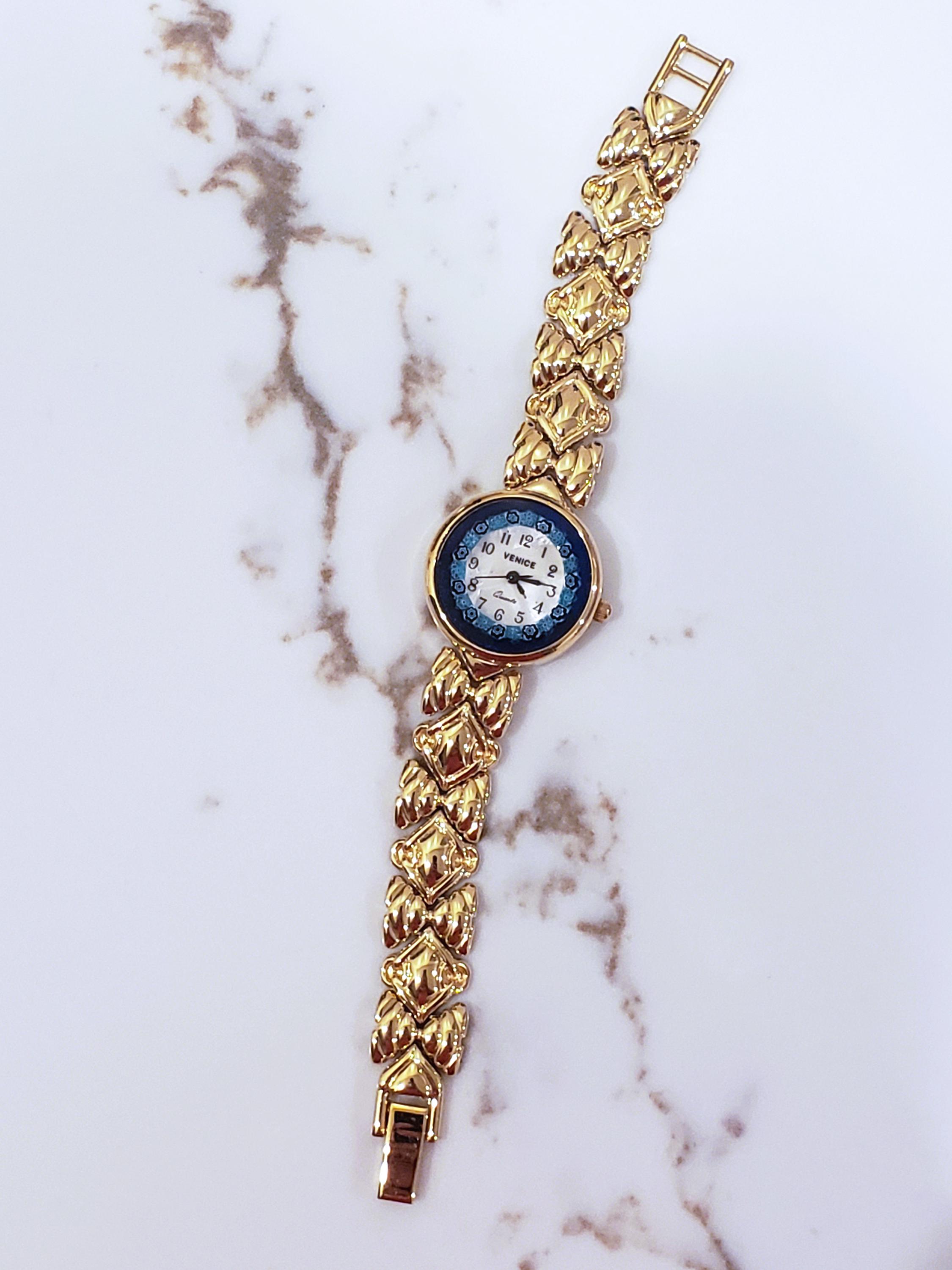 Murano Millefiori women\'s watch (needs band & battery) Antica Murrina Veneziana Murano Watches | Murano millefiori watch with leather band  main image 3