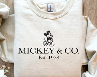 Mickey & Co sweatshirt, Unisex crewneck Retro Vintage Disney shirt, Disney Family Matching Sweater, Disney Gift for Girl