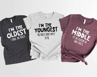 Sibling Rules Cotton Tee: Matching Family Shirts