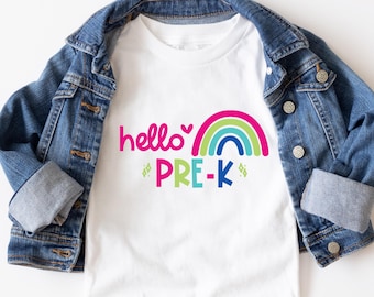 Back to school Hello Pre-K Shirt, First Day of Preschool Tee, Teacher Gift
