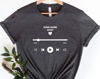 Custom Song Name Shirt, Favorite Song and Artist Name Sweatshirt, Personalized Birthday Gift for Music Lover