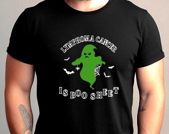Lymphoma Cancer Shirt, Halloween Awareness Boo Sheet, Women's Cancer Warrior Tshirt, Cancer Patient Gift, Chemo Sweatshirt, Family Support
