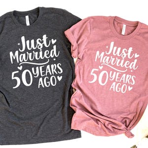 50th Anniversary Couples Matching Wedding Gift, Just Married 50 Years Ago Shirt, Married for 50 years, Men Women US sweatshirt